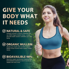JSDKFJSA Mullein Leaves and Flowers Extract close-up for natural respiratory support.