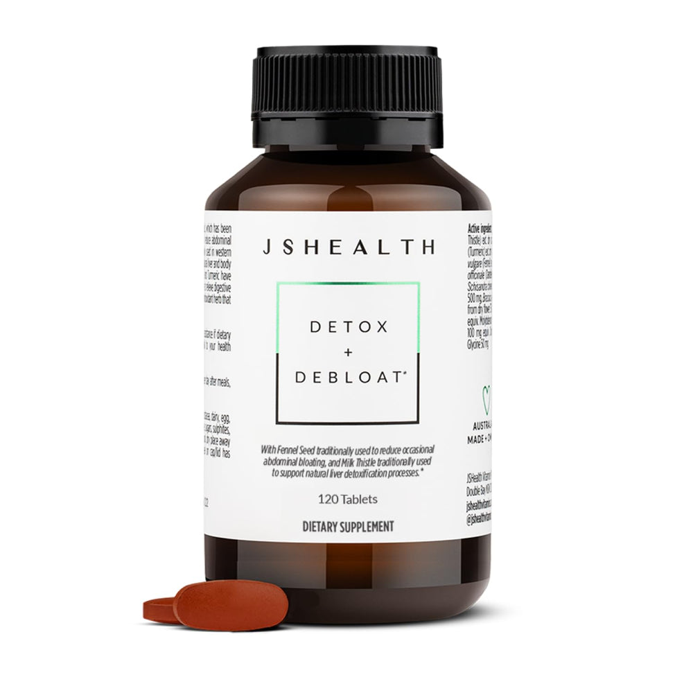 JSHealth Detox bottle packshot indicating a digestive support blend for daily use