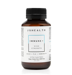 JSHealth Immune Booster packaging close-up highlighting zinc and vitamin C content