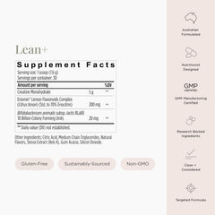 JSHealth Lean+ micronized creatine powder for easy mixing.