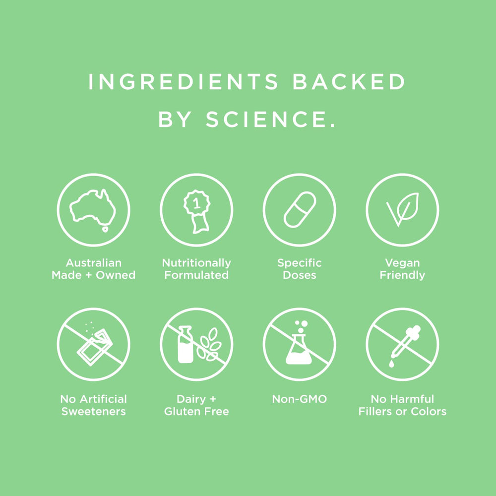 JSHealth greens powder stirred into water to show mixability.