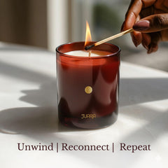 Juara Joy Candle displays tropical notes with elegant design