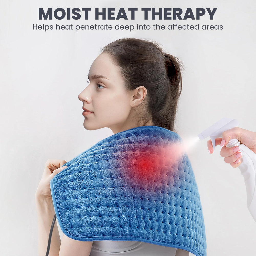 Jubeoyey Heating Pad on abdomen delivers comforting warmth during cramps