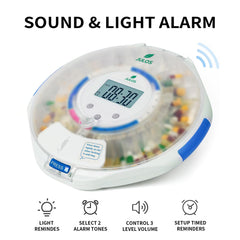 JULOS device showing visual and audio alerts for dosing reminders