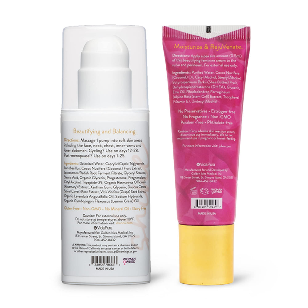 Julva intimate cream jar with botanicals for hydrating delicate vulvar skin