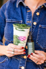 Juna Chlorophyll Drops packaging emphasizing clean design and testing.