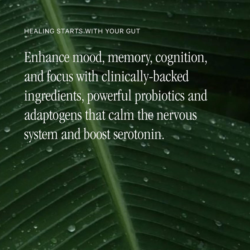 Juna Gut Therapy capsules closeup shows vegan, non-habit forming design.