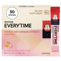 Jung Kwan Jang Everytime red ginseng stick pour highlights convenient, on-the-go energy.