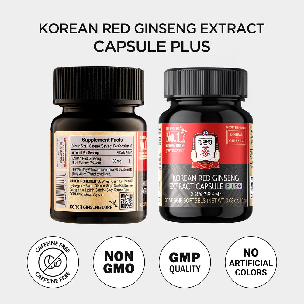 JUNG KWAN JANG Korean Red Ginseng capsule offers pleasant taste and easy swallowing