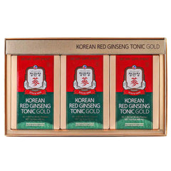JungKwanJang Korean Red Ginseng Tonics Gold bottle for steady, caffeine-free energy support