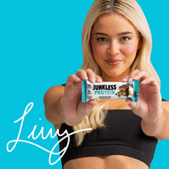 Junkless bar chocolate chip cookie dough breakfast snack ready to grab