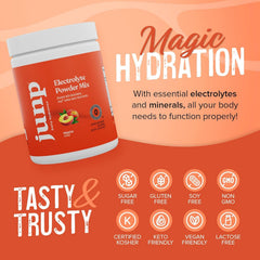 JUNP easy dissolve electrolyte powder mixes quickly in water
