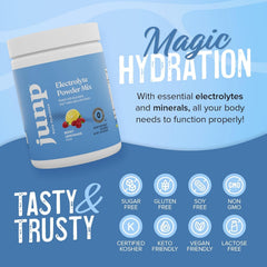 Keto-friendly JUNP powder suitable for vegan and gluten-free diets.