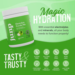JUNP on-the-go use with travel bottle illustrates versatile hydration