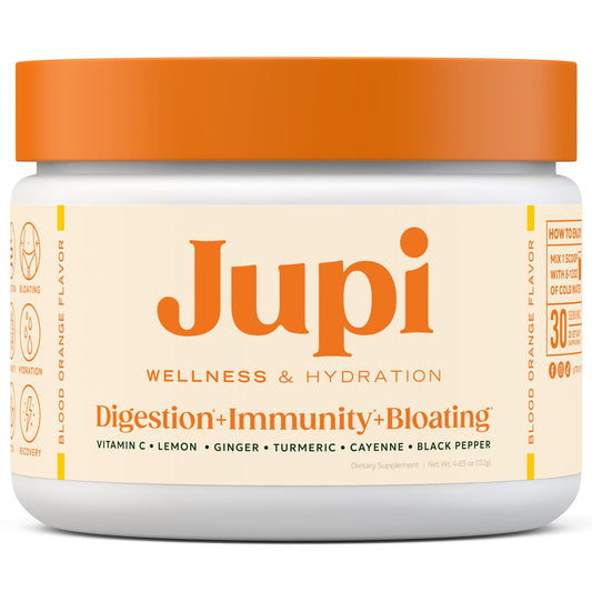 Jupi Turmeric-Ginger Shot bottle promoting immune support