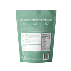 Just Ingredients mint chocolate protein scoop ready for a smoothie boost