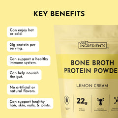 JUST INGREDIENTS Real lemon and organic coconut ingredients highlighted on the tub label.