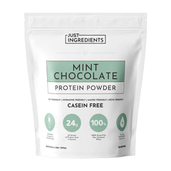 JUST INGREDIENTS Mint Chocolate Protein Powder bag front designed for everyday shakes.