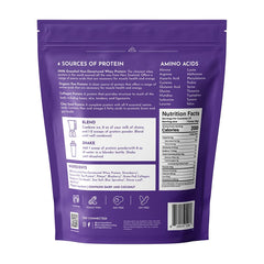 JUST INGREDIENTS Mountain Berry Protein Powder pour demonstrates quick shakes for on the go energy