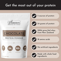 JUST INGREDIENTS multi-source protein blend supports daily nutrition.