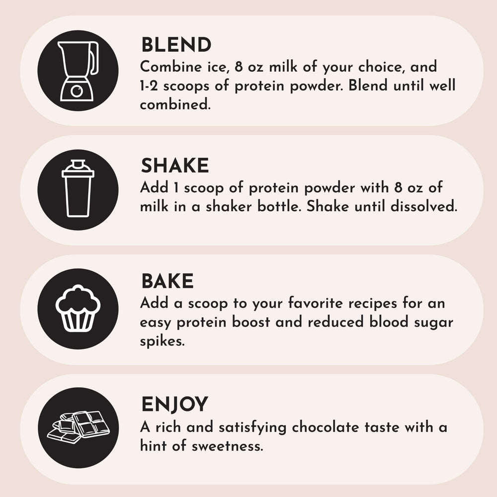 JUST INGREDIENTS natural stevia and monk fruit for guilt-free flavor.