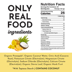 JUST INGREDIENTS Tropical Paradise Electrolytes fruit-flavor image emphasizes guava mango coconut profile.