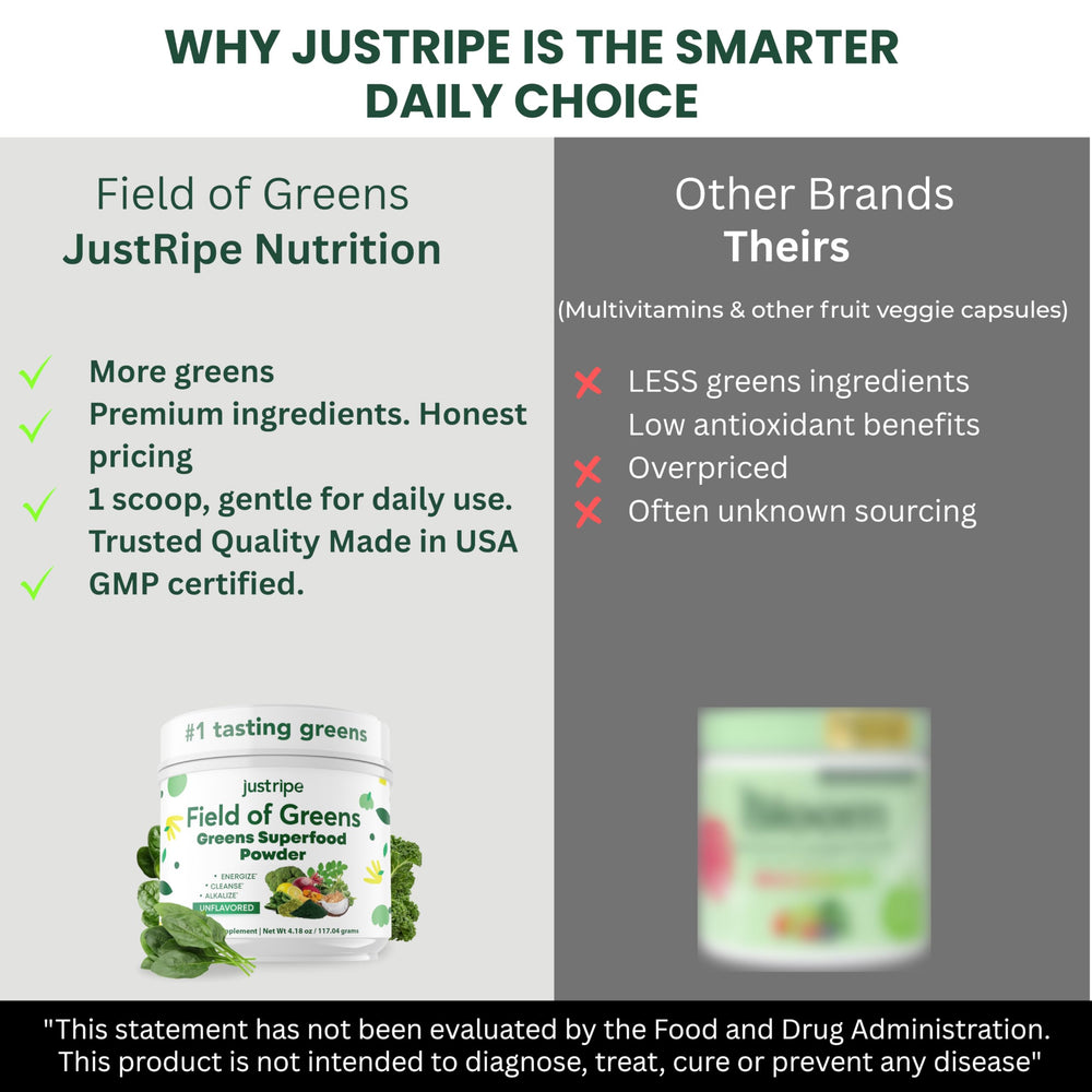 Just Ripe Field of Greens beet root powder boost for natural color and antioxidants.