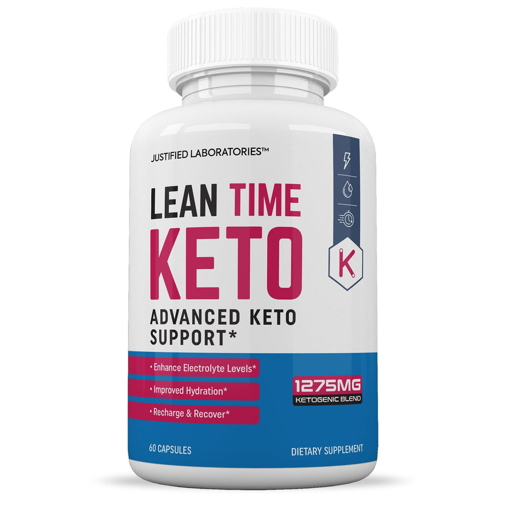 Lean Time Keto label view emphasizing 1275MG formula for ketosis support.