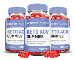Justified Laboratories Microbio Keto ACV gummies bottle—convenient daily wellness bite.