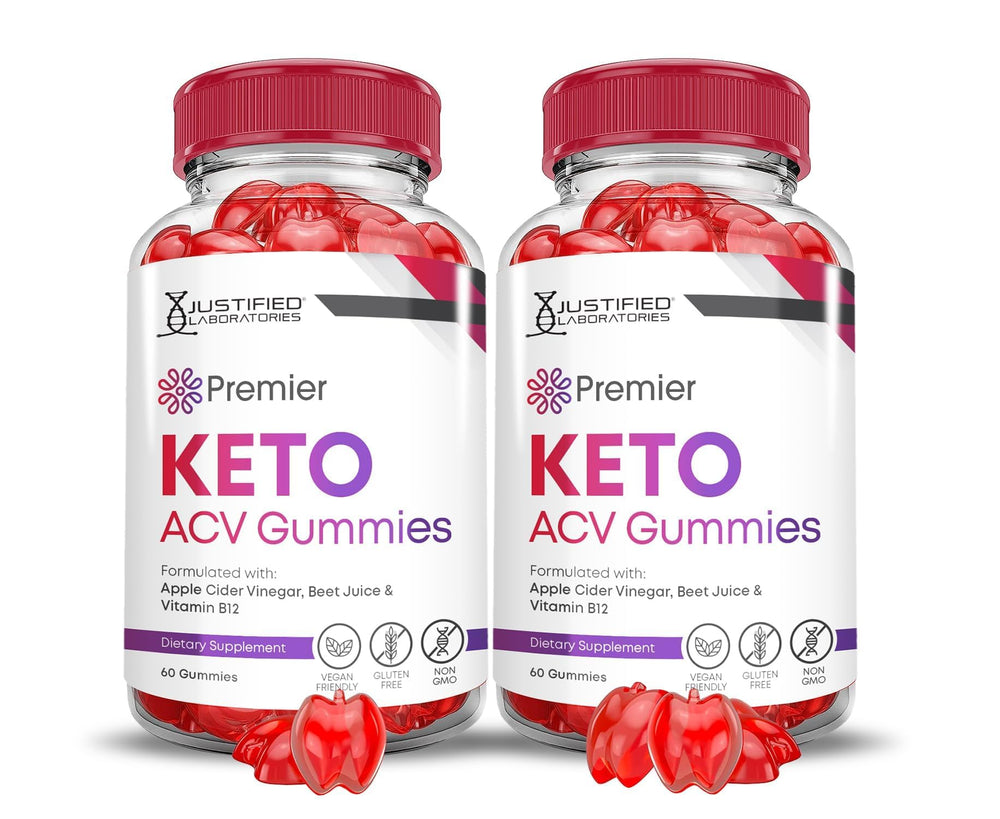 Justified Laboratories Premier Keto ACV Gummies bottle for daily wellness.