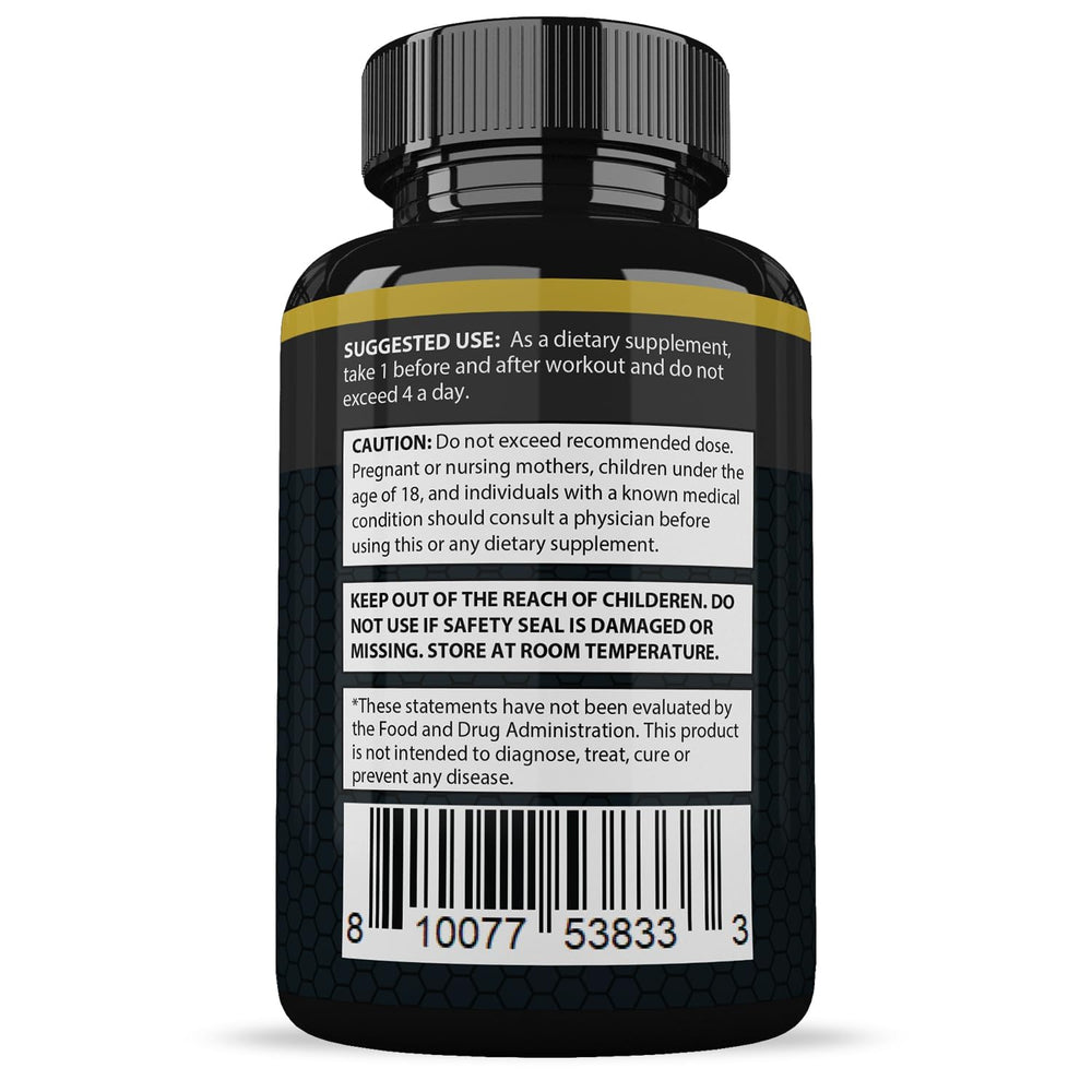 Justified Laboratories Vigor Now 1600MG ingredient panel close-up for transparency