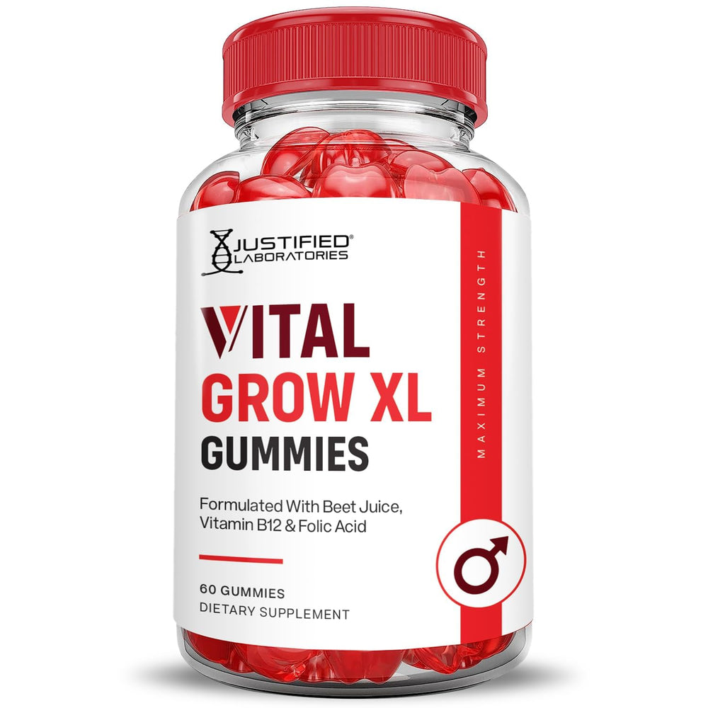 Justified Laboratories Vital Grow XL bottle pour illustrates quick daily intake