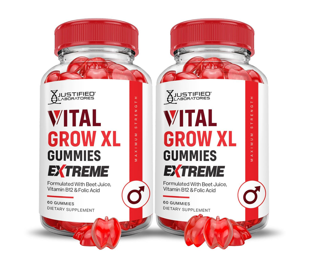 Justified Laboratories Vital Grow XL Extreme bottle front, a convenient daily vitamin option.