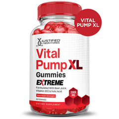 Justified Laboratories Vital Pump XL Extreme ingredients visual with beet juice and B12