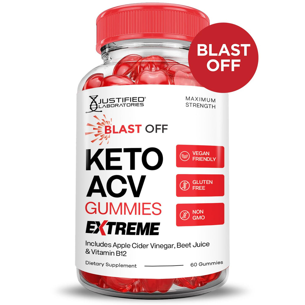 Close-up of Blast Off Keto ACV Gummies showing chewy texture for a convenient daily routine.