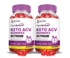 Justified Laboratories Fast Active Keto ACV Gummies 2-pack bottle for convenient daily use.