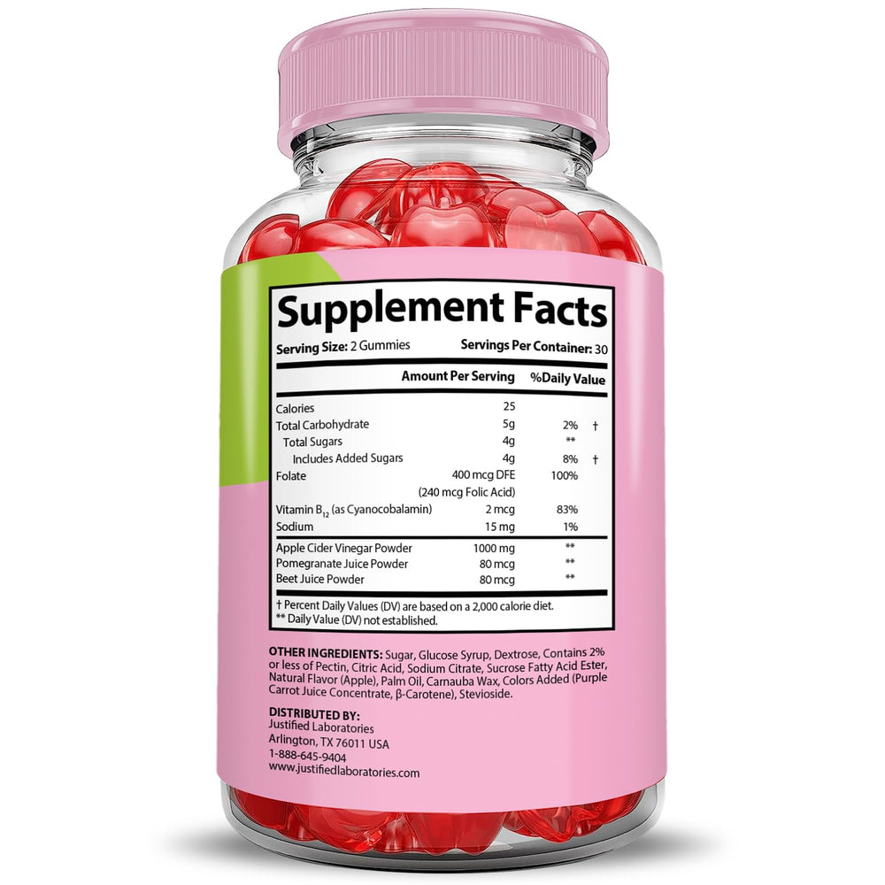 Justified Laboratories Fast Track Keto ACV Gummies pectin base for smooth, chewable texture
