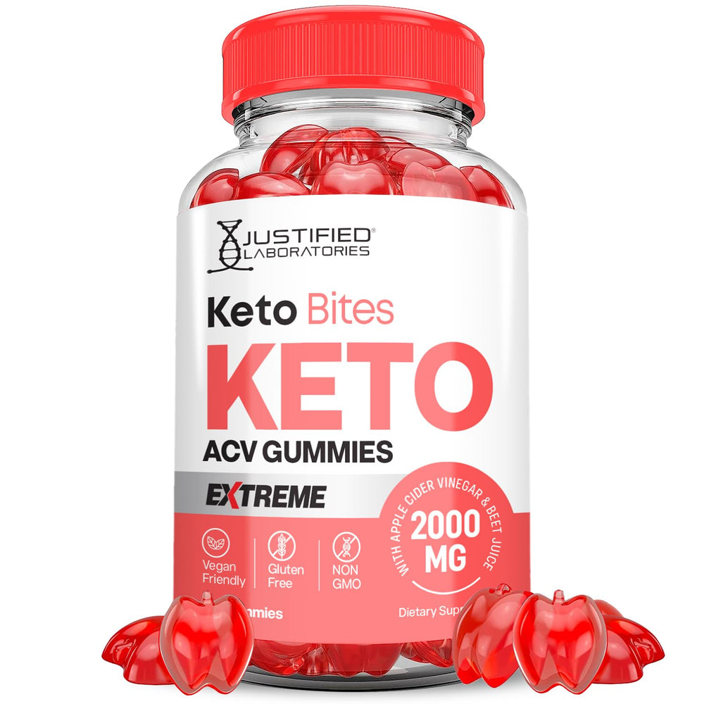 Justified Laboratories Keto Bites ACV Gummies bottle for easy daily wellness support