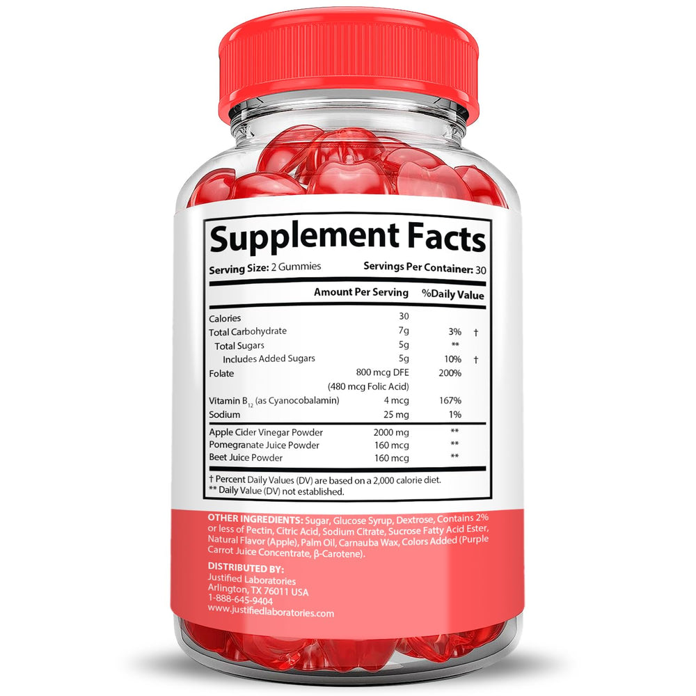 Close-up of Justified Laboratories Keto Bites ACV Gummies' pectin-based chew texture