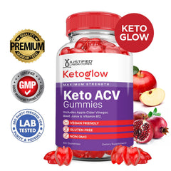 Justified Laboratories Keto Glow Gummies with apple cider vinegar—easy daily intake.