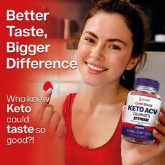Justified Laboratories Quick Shred ACV Gummies close-up shows vibrant beet and pomegranate colors