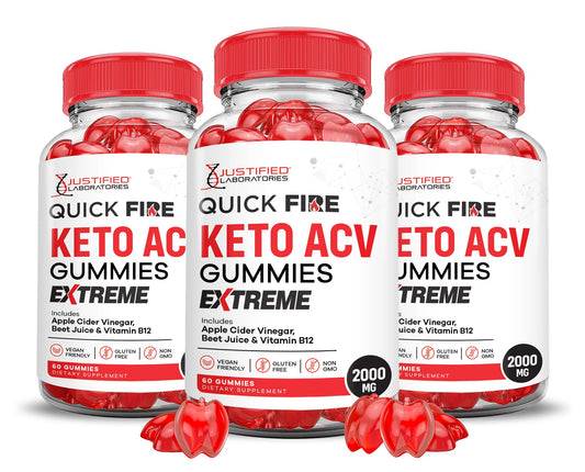 Justified Laboratories QuickFire ACV Gummies bottle for daily routine and wellness.