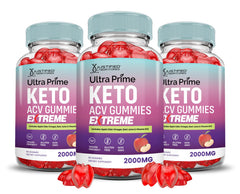 Justified Laboratories Ultra Prime Keto ACV Gummies 3-pack bottle front for daily use