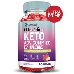 Justified Laboratories Ultra Prime Keto ACV Gummies closeup of gummies and texture