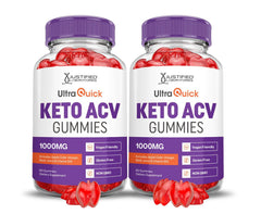 Justified Laboratories Ultra Quick Keto ACV gummies bottle front for convenient daily nutrition