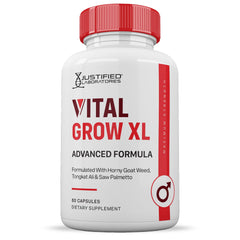 Justified Laboratories Vital Grow XL bottle being poured for easy daily use