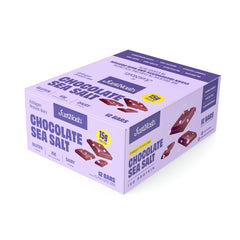 JUSTNOSH Chocolate Sea Salt Bar on-the-go snack for busy days.