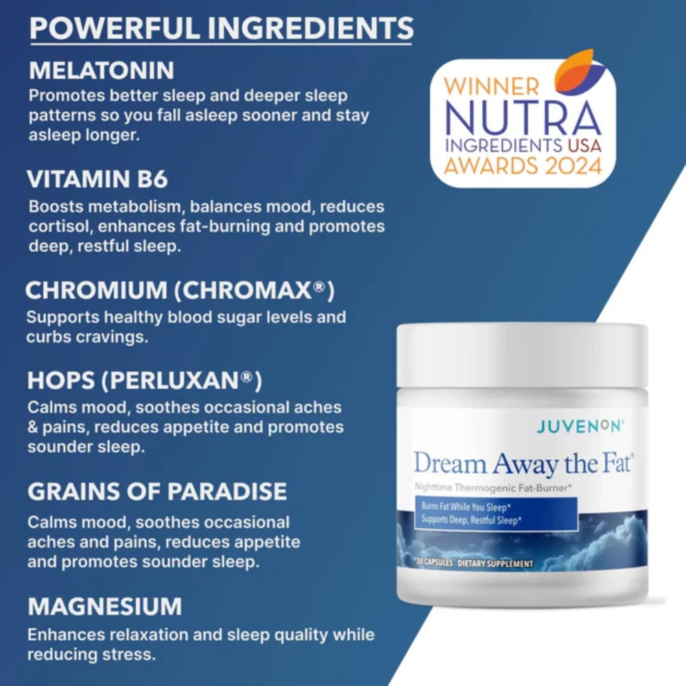 Juvenon Dream Away The Fat chromium-magnesium blend close-up.