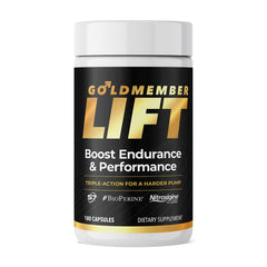 Juvenon GoldMember Lift bottle pour showing energy support in action.